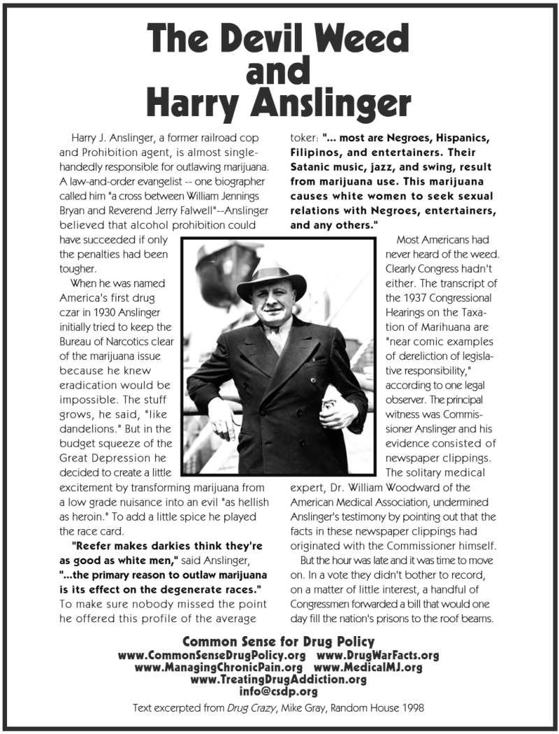 The Devil Weed and Harry Anslinger
