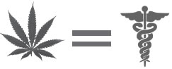 ad graphic - pot leaf equal sign medical symbol