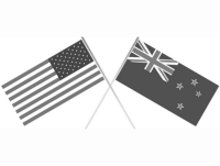 U.S. and New Zealand flags